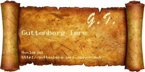 Guttenberg Imre névjegykártya