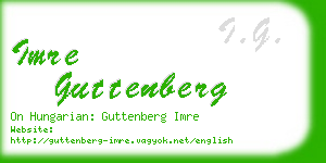 imre guttenberg business card